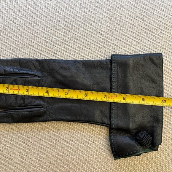 LEATHER Hand-Stitch Made in ITALY Paloma PALOMA PICASSO Gloves w/LEATHER CUFFS - Picture 8 of 16